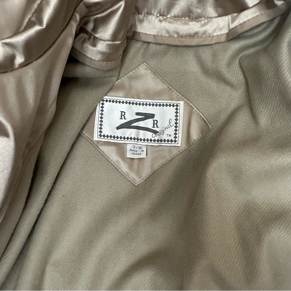 VTG 80s Metallic Champagne Tone Trench Coat - Picture 10 of 14